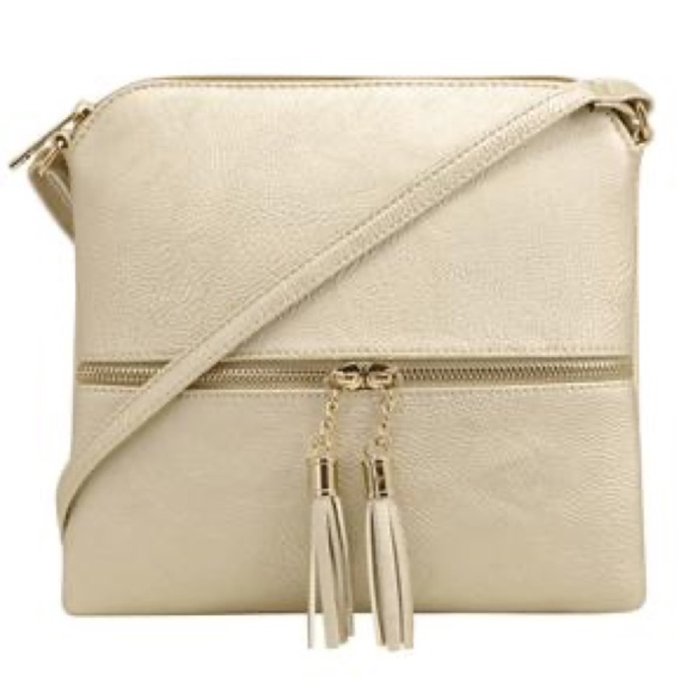 NWT -Malibu Skye Anna Gold Crossbody Bag